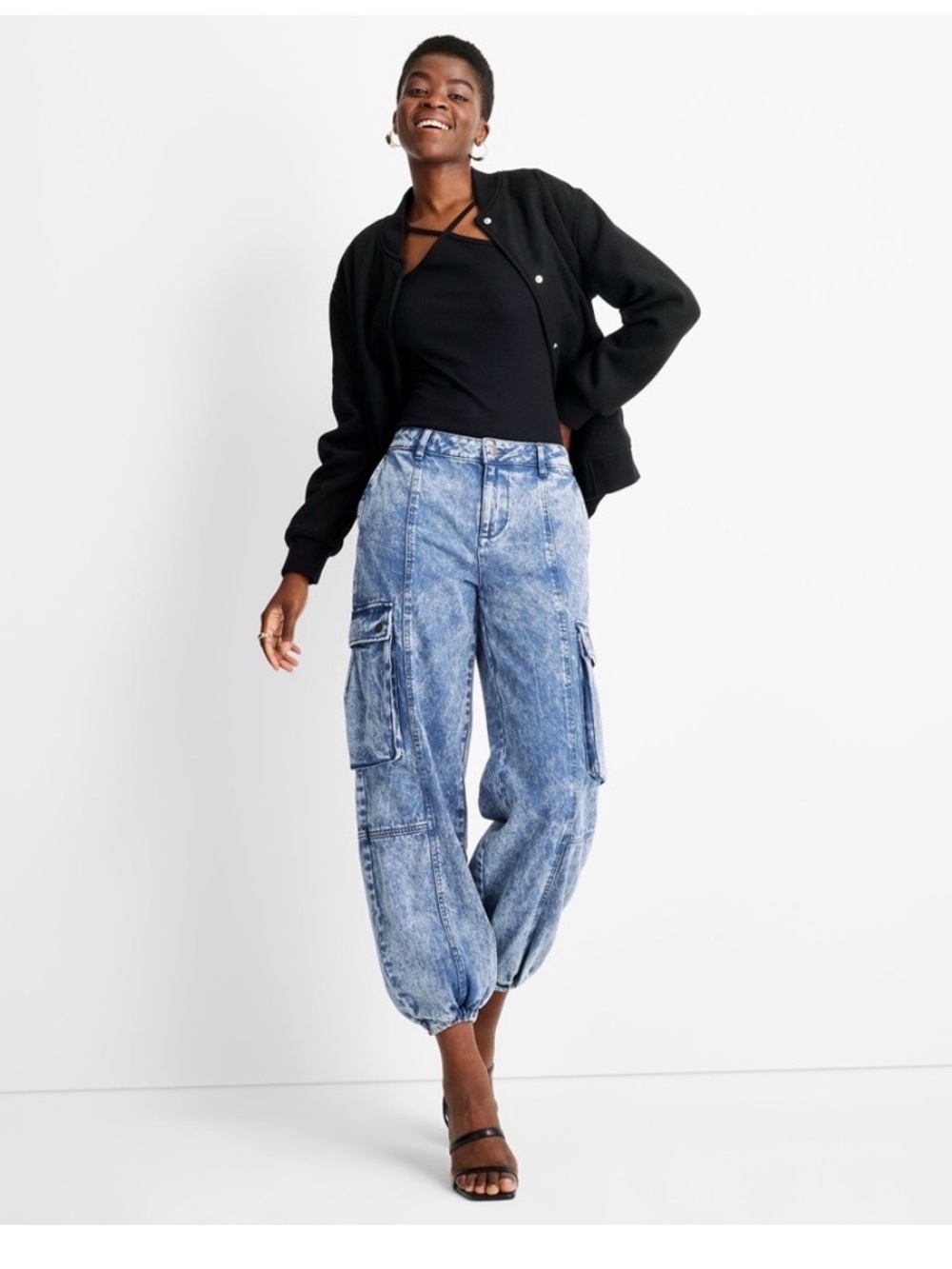 Future Collective x Kahlana Barfield Brown Cargo Jeans